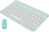 Vorcom S8 Classic 8" Uyumlu Kablosuz Bluetooth Şarjlı Türkçe Q Klavye Mouse Seti - Yeşil