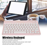 Philips M10 10.1" Uyumlu Kablosuz Bluetooth Şarj Edlebilir Türkçe Q Klavye - Pembe