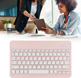Philips M10 10.1" Uyumlu Kablosuz Bluetooth Şarj Edlebilir Türkçe Q Klavye - Pembe