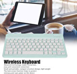 Nextbook 10.1" Uyumlu Kablosuz Bluetooth Şarj Edlebilir Türkçe Q Klavye - Yeşil