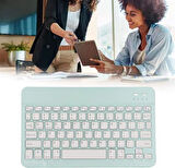 Nextbook 10.1" Uyumlu Kablosuz Bluetooth Şarj Edlebilir Türkçe Q Klavye - Yeşil
