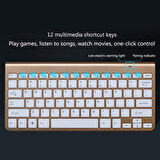 Xiaomi Redmi Book S 12.4" Uyumlu Kablosuz Wireless Pilli Türkçe Q Klavye - Altın