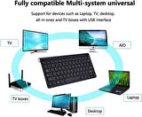 Sprange M50 10.4" Uyumlu Kablosuz Wireless Pilli Türkçe Q Klavye - Siyah