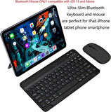 TCL Tab 10 FHD 10.1" Uyumlu Kablosuz Bluetooth Şarjlı Klavye ve Şarjlı Mouse Seti - Siyah