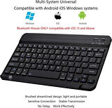 TCL Tab 10 FHD 10.1" Uyumlu Kablosuz Bluetooth Şarjlı Klavye ve Şarjlı Mouse Seti - Siyah