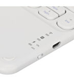 Apple iPad Air 11" (2024) Wi-Fi Uyumlu Kablosuz Bluetooth Şarjlı TouchPad'li Türkçe Q Klavye - Beyaz