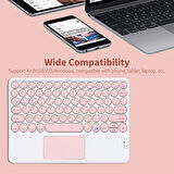 Casper Via S28 8" Uyumlu Kablosuz Bluetooth Şarjlı TouchPad'li Türkçe Q Klavye - Pembe