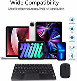 Poco Pad Tablet 12.1" Uyumlu Kablosuz Bluetooth Şarjlı TouchPad'li Klavye Mouse Seti - Siyah
