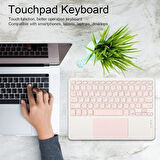 Lenovo Tab M10 Plus ZA5T0312TR 10.3" Uyumlu Kablosuz Bluetooth Dahili Bataryalı Şarjlı TouchPad'li Türkçe Q Klavye - Pembe