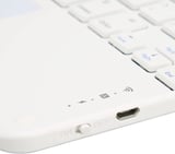Sprange L8 Tablet 8" Uyumlu Kablosuz Bluetooth Dahili Bataryalı Şarjlı TouchPad'li Klavye Mouse Seti - Beyaz