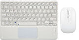 Denver TAQ-10473K 10.1" Uyumlu Kablosuz Bluetooth Dahili Bataryalı Şarjlı TouchPad'li Klavye Mouse Seti - Beyaz