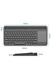 Powerway Maxron MX-3 7" Uyumlu Kablosuz Bluetooth Şarjlı Büyük Boy Standlı TouchPad'li Klavye