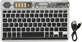 Technopc Ultrapad UP10.S36LA 10.1" Uyumlu Kablosuz Bluetooth Şarjlı Transparan Rgp 7 Renk Işıklı Klavye - Gri