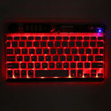 Apple iPad Pro 4. Nesil 12.9" Uyumlu Kablosuz Bluetooth Şarjlı Transparan Rgp 7 Renk Işıklı Klavye - Gri