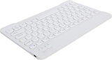 iXtech IX-1013 10.1" Uyumlu Kablosuz Bluetooth Şarj Edilebilir Yuvarlak Tuşlu Klavye - Beyaz