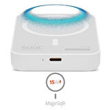 Powerway 5.000Mah PD15W Magsafe Kablosuz Wireless Taşınabilir Şarj Cihazı Beyaz Powerbank TXM5