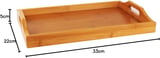 Bambu Dikdörtgen Sunum Tepsi 33x22x5 cm, Sofra Tepsisi, Çay Tesisi, Bambu Daire Tepsi,