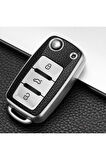 Vw Caddy Süperlüx Sustalı Anahtar Kılıfı A+ Kalite Gri