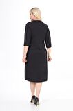 Cepli Kışlık Büyük Beden Antrasit Elbise 27B-2470