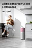 Akıllı Hava Temizleyici, Air Purifier, Mobil Uygulama ile Denetim, 70 m2 Etkili, 3 Katmanlı HEPA13 Filtreli Hava Temizleme Cihazı Pembe X7420
