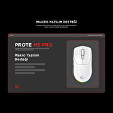 Rampage PROTE M5 PRO Kablosuz Beyaz RGB Ledli Şarjlı 26000 DPI 3395 Sensor Gaming Oyuncu Mouse