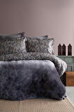 Apricitas Home Darcy Gri My Touch %100 Pamuk Çift Kişilik Battaniyeli Nevresim Takımı