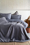 Apricitas Home Paris Gri %100 Pamuk Çift Kişilik Nevresim/Yatak Örtüsü Seti