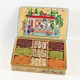 Sultan Baklava Şekilli Antep Fıstıklı, Lotuslu, Çikotalı Lokum 600g