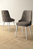 Mabel Beyaz 80x132 Açılabilir Mdf Yemek Odası Takımı 4 Sandalye, 1 Bench