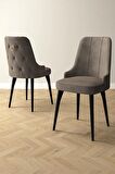 Mabel Siyah Mermer Desen 80x132 Açılabilir Mdf Yemek Odası Takımı 4 Sandalye, 1 Bench