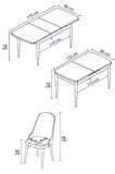 İkon Meşe Desen 80x132 Açılabilir Mdf Yemek Odası Takımı 6 Adet Sandalye