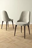 İkon Barok Desen 80x132 Açılabilir Mdf Yemek Odası Takımı 4 Adet Sandalye