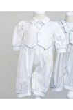 Medekids Papyonlu Tulum Ekru-Mavi 0-3 Ay