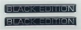 Black Edition Silver Siyah 3D logo sticker 2 adet