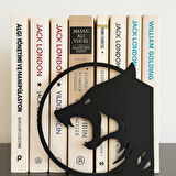 Kurt Figürlü Kitap Tutucu Dekoratif Kitaplık Düzenleyici Modern Kitap Desteği