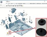 Seat Taban Halısı Yuvarlak Paspas Klipsi 1 Adet
