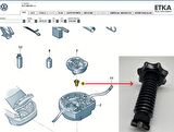 Skoda Yeti (2010 -- 2018) Yedek Lastik Stepne Sabitleme Cıvatası