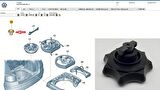 Audi A3 (2004 -- 2013) Yedek Lastik Stepne Sabitleme Cıvatası