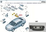 Passat B6 (2006 -- 2011) Makyaj Lambası (Gri) 1K0947109