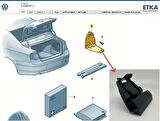 Passat CC (2009 -- 2017) Bagaj Üçgen Reflektör Tutucu Braketi