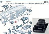 Golf 7 (2013 -- 2017) Sol Ön Havalandırma Izgarası (Orijinal Ürün)