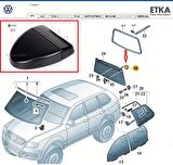 Touareg (2003 -- 2010) Arka Silecek Basmalı Tuş Kapağı 7L6845227E / 7L6845425