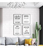 Kendinden Yapışkanlı Dekoratif Pratik 3D Foam Wallpaper Duvar Kağıdı Paneli