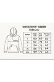 Göğüs Baskı Detaylı İçi Polarlı Kapüşonlu Sweatshirt
