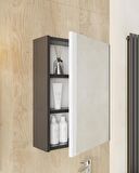 Karen Banyo Kemer 45 Cm,Lavabolu,Aynalı,Banyo Dolabı,Mat Antrasit,Lavabo Dahil