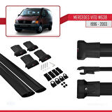 Mercedes Vito (W638) 1996-2003 Arası ile Uyumlu FLY Model Ara Atkı Tavan Barı Siyah 2 Adet