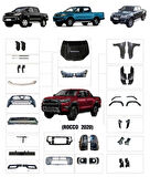 Toyota Hılux Vigo (2004-2015) Arası Uyumlu Yeni Kasa Dönüşüm 2021 Rocco Body Kit/Full Set