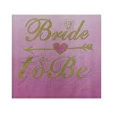 BRİDE TO BE  GOLD PEMBE PEÇETE 16'LI