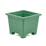 Omnipazar  SY-5848 Dekoratif Plastik Kare Ayaklı Saksı 30 lt Yeşil 6 Adet