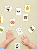 Zeka Kartları Ahşap Eğitici Hafıza Eşleştirme Oyunu Sevimli Hayvanlar Puzzle Oyuncak ( 5,5 x 7,5 CM)